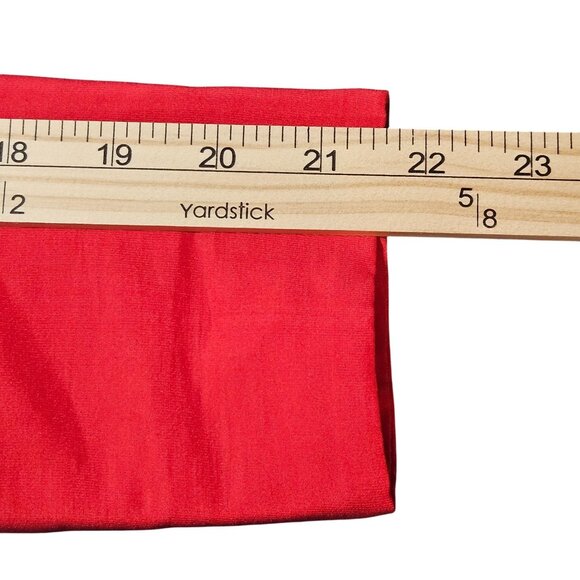 Chelsea28 Red Satin Blouse Large Romantic Holiday Glam Statement Top - Picture 10 of 12